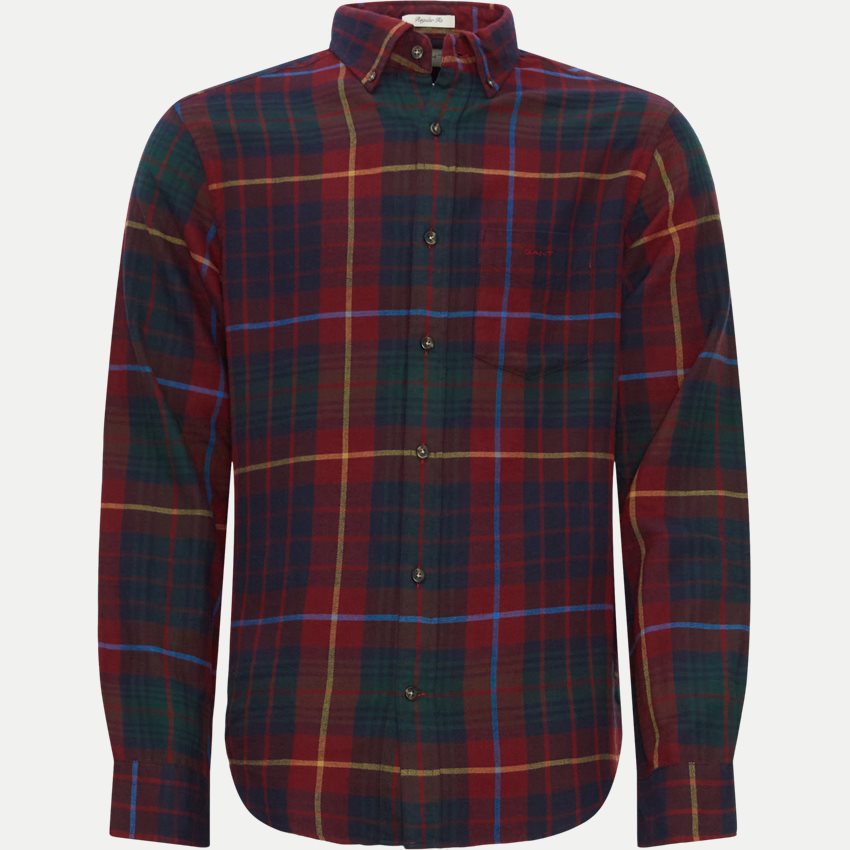 Gant Shirts REG UT PLAID FLANNEL CHECK 3240004 PLUMPED RED